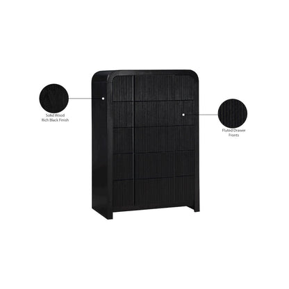 Fluted Black Chest
