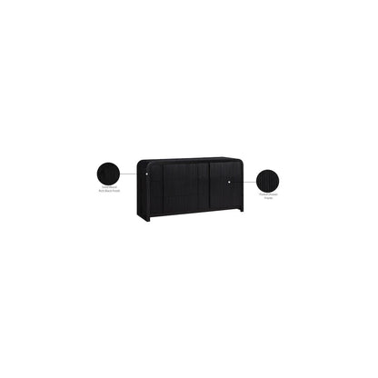 Fluted Black Dresser