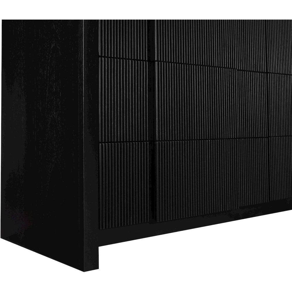 Fluted Black Dresser