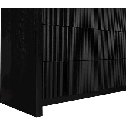 Fluted Black Dresser