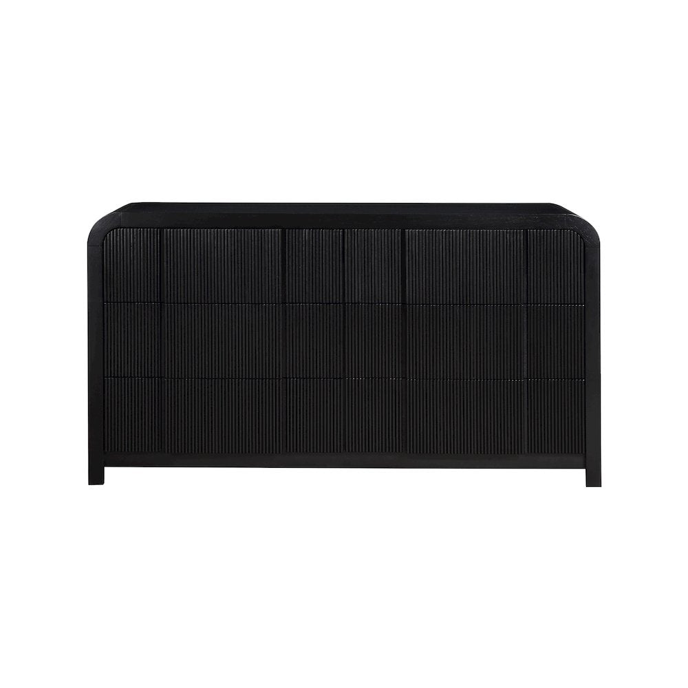 Fluted Black Dresser