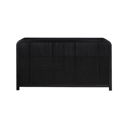 Fluted Black Dresser