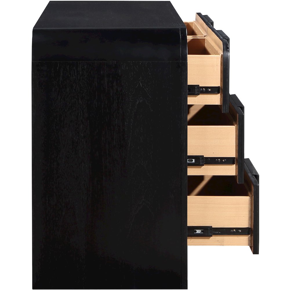 Fluted Black Dresser