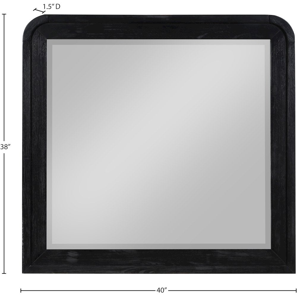 Fluted Black Mirror