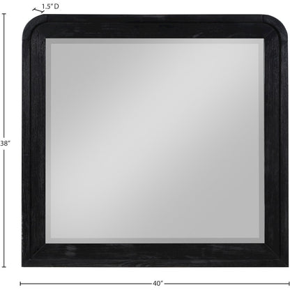 Fluted Black Mirror