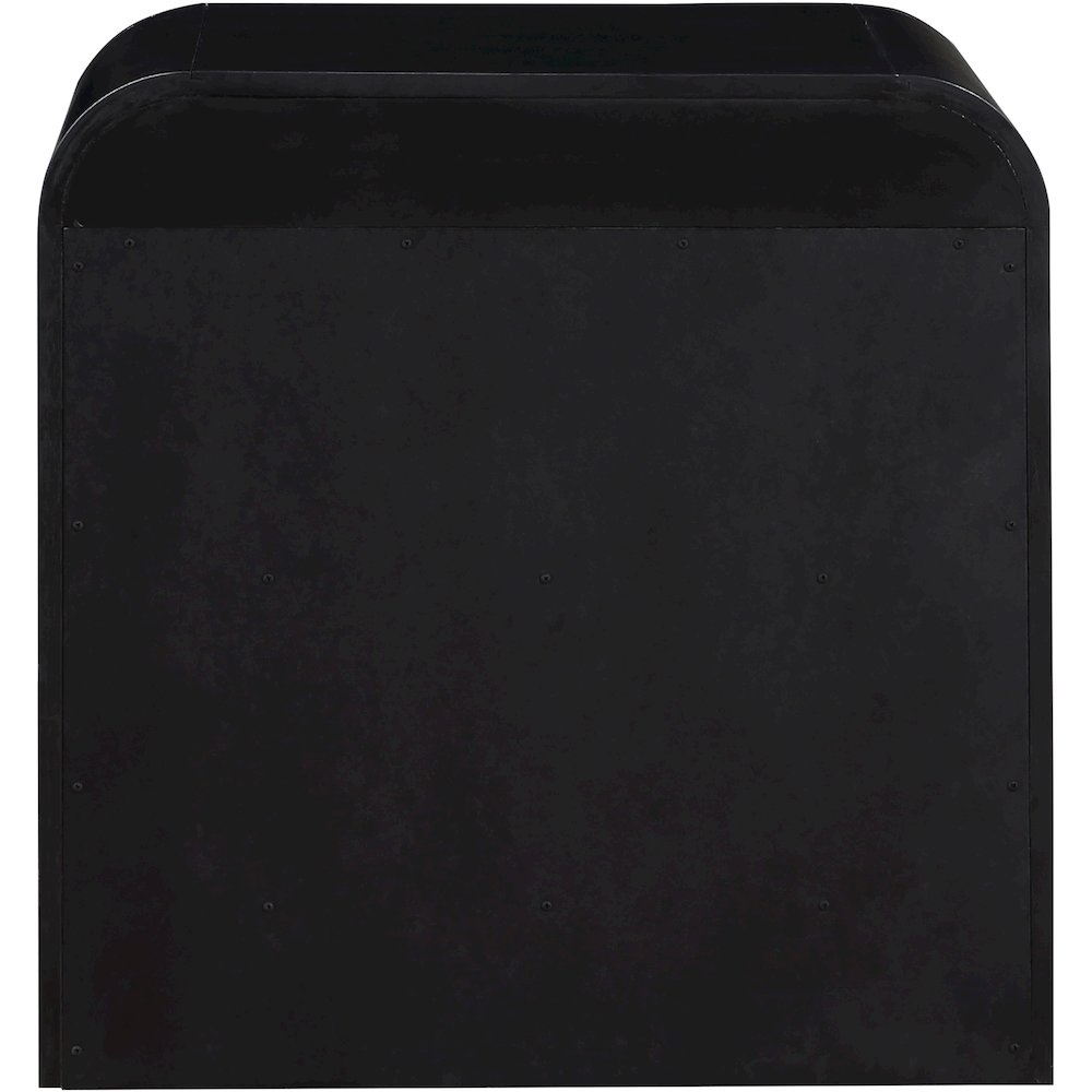 Fluted Black Night Stand