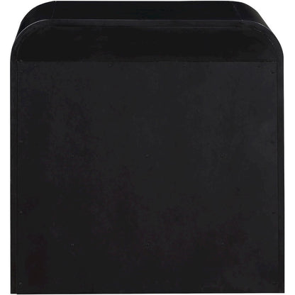 Fluted Black Night Stand