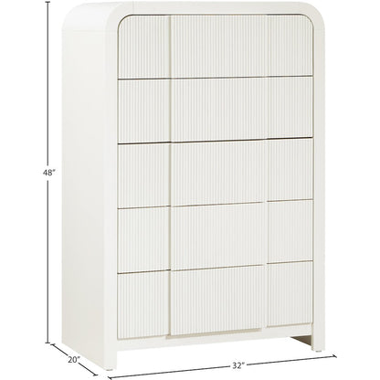 Fluted Cream Chest