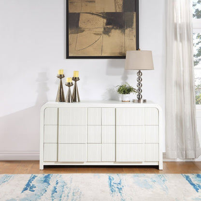 Fluted Cream Dresser