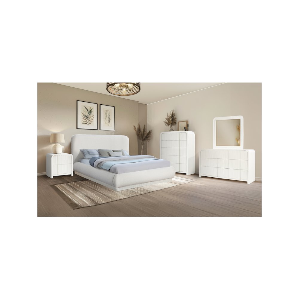 Fluted Cream Dresser