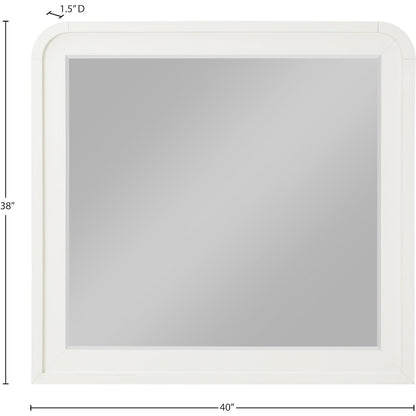 Fluted Cream Mirror