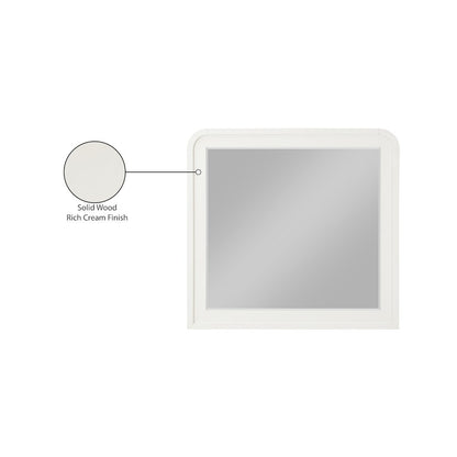 Fluted Cream Mirror