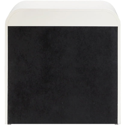 Fluted Cream Night Stand
