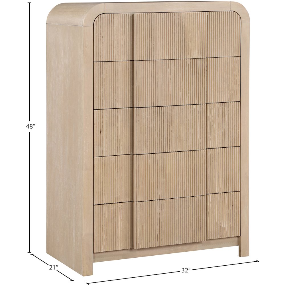 Fluted Natural Chest