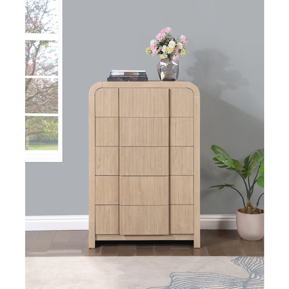 Fluted Natural Chest
