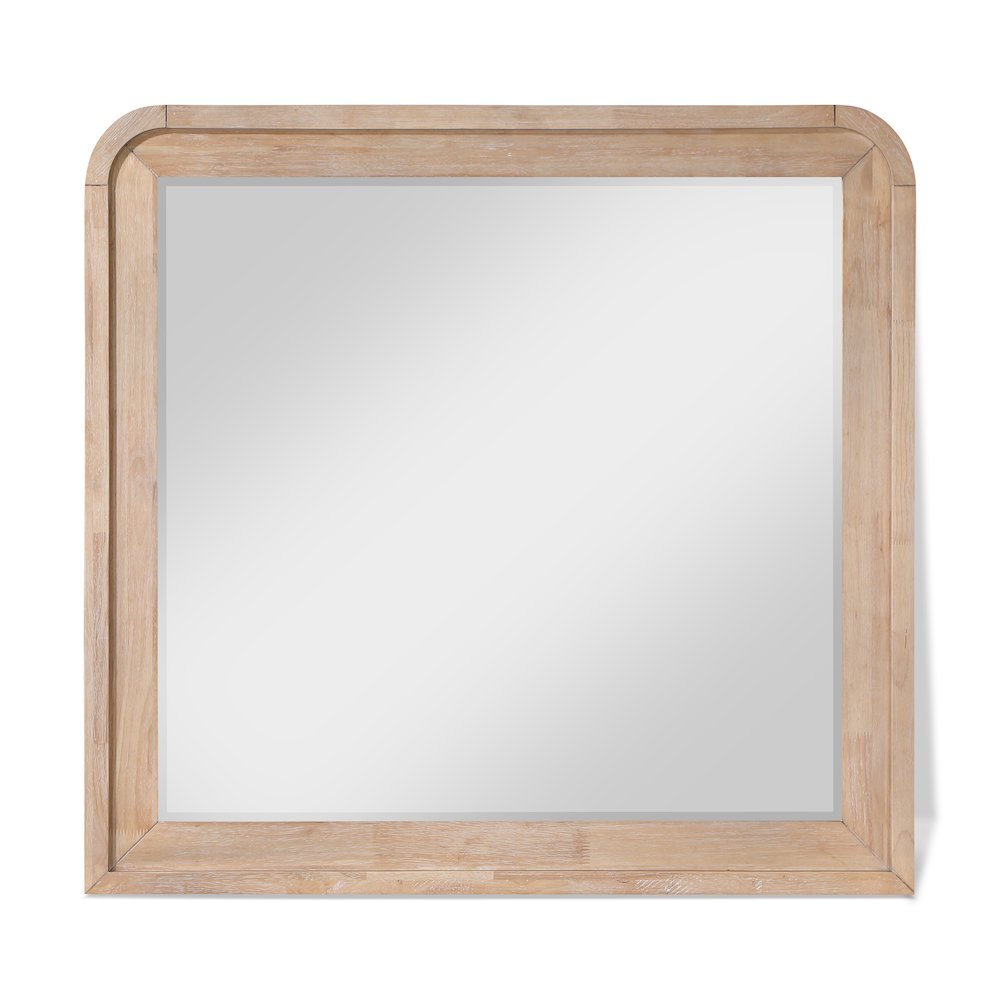 Fluted Natural Mirror