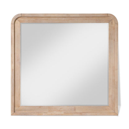Fluted Natural Mirror