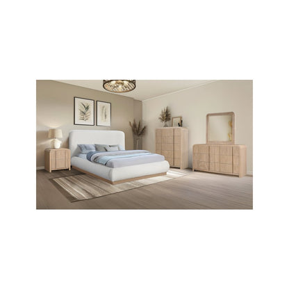 Fluted Natural Mirror