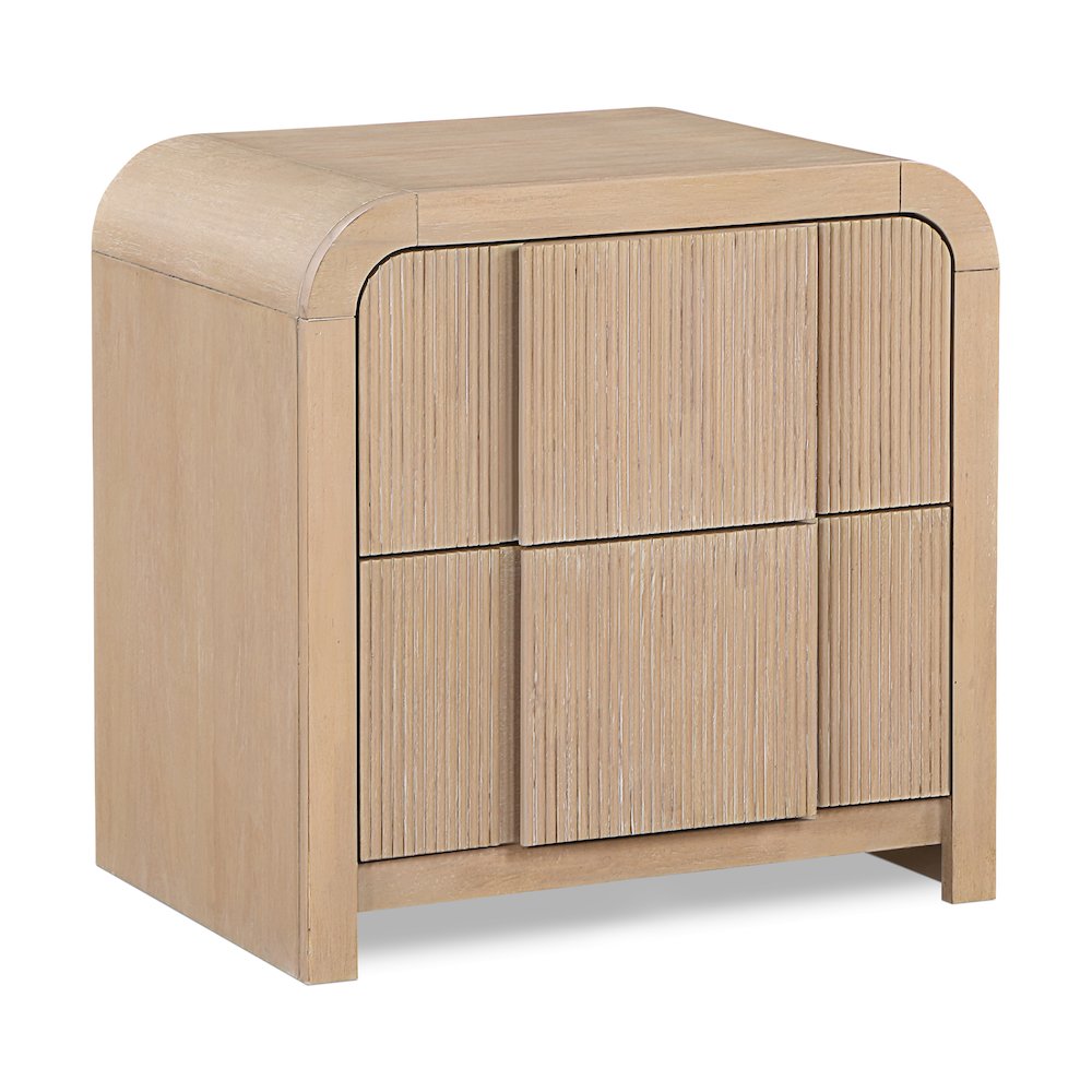 Fluted Natural Night Stand