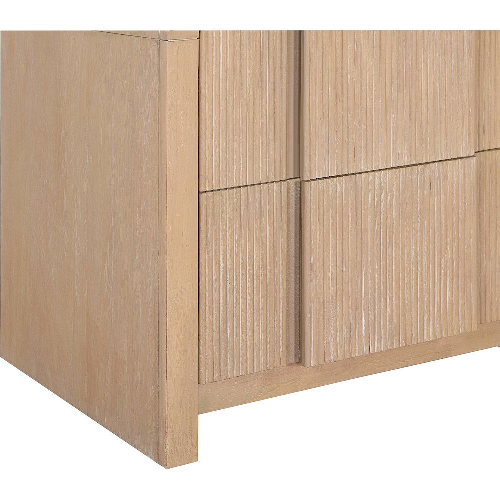 Fluted Natural Night Stand