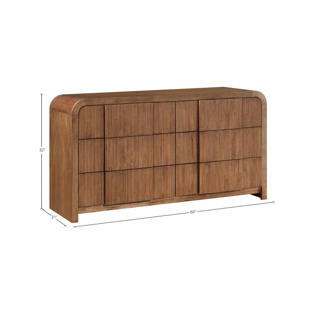 Fluted Walnut Dresser