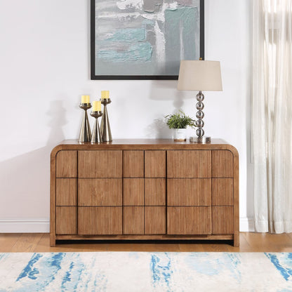 Fluted Walnut Dresser