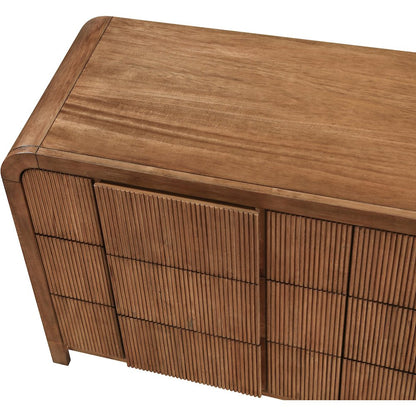 Fluted Walnut Dresser