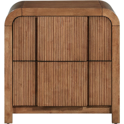 Fluted Walnut Night Stand