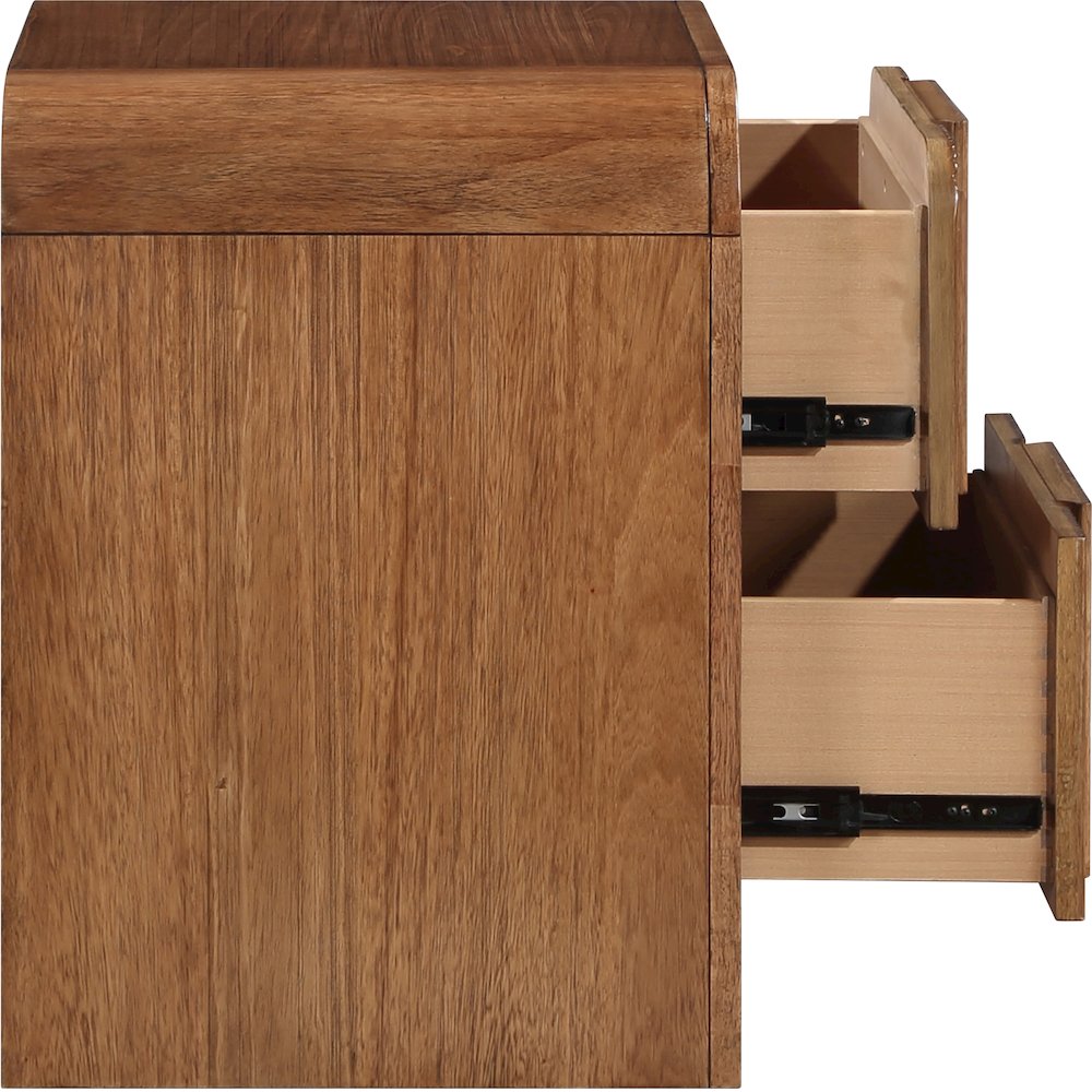 Fluted Walnut Night Stand