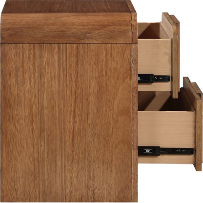 Fluted Walnut Night Stand
