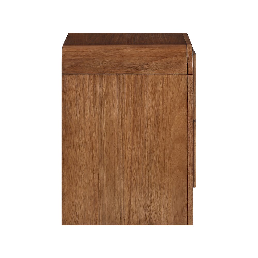 Fluted Walnut Night Stand