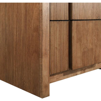 Fluted Walnut Night Stand