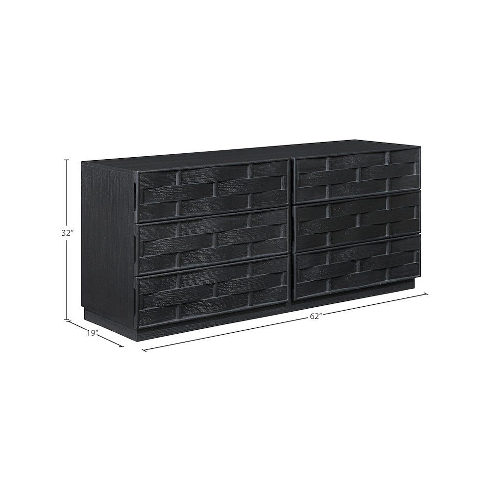 Weave Black Dresser