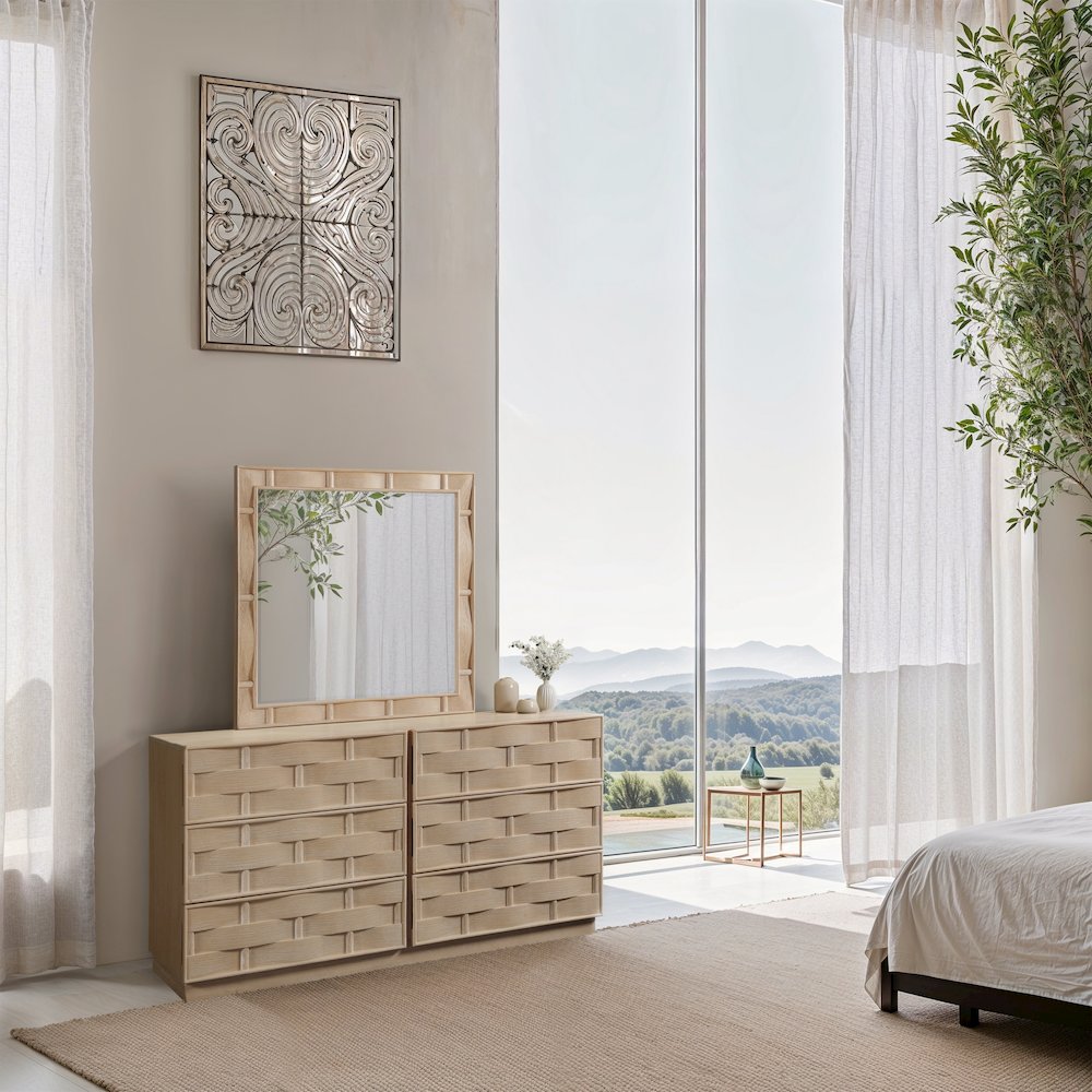 Weave Natural Mirror
