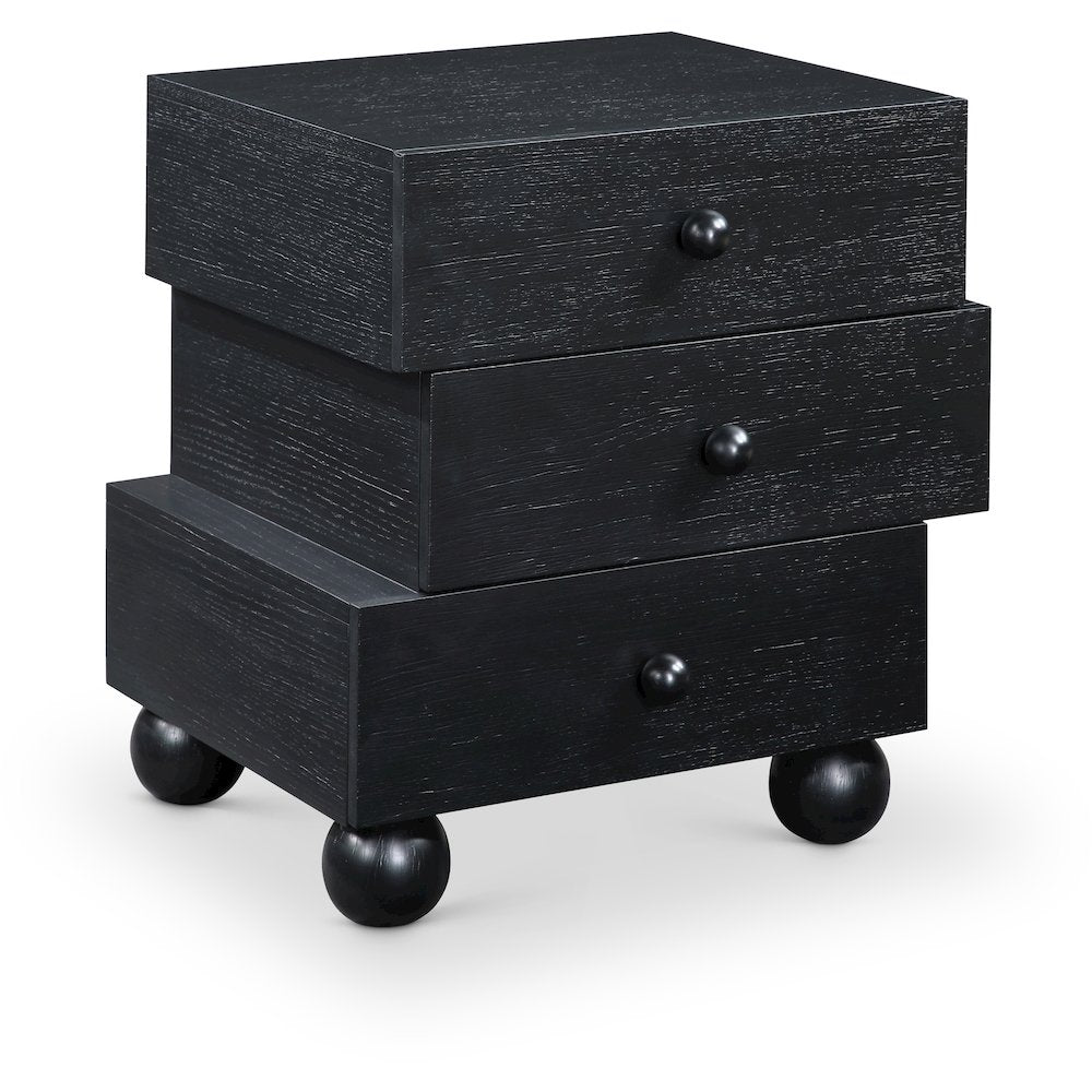 Askew Black Night Stand