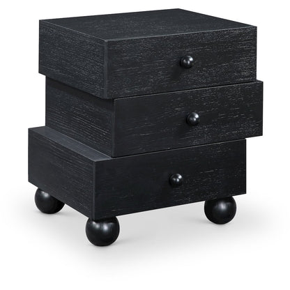 Askew Black Night Stand