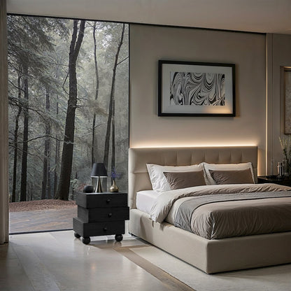 Askew Black Night Stand