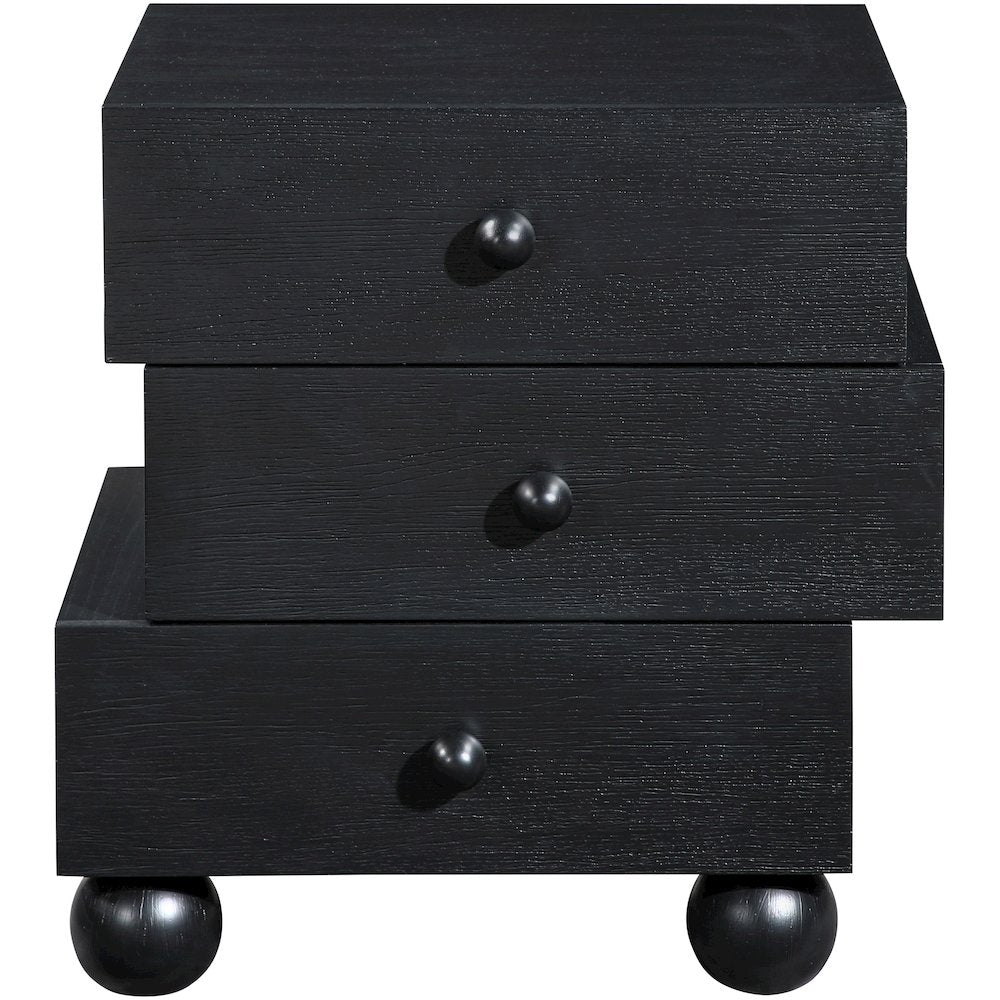 Askew Black Night Stand