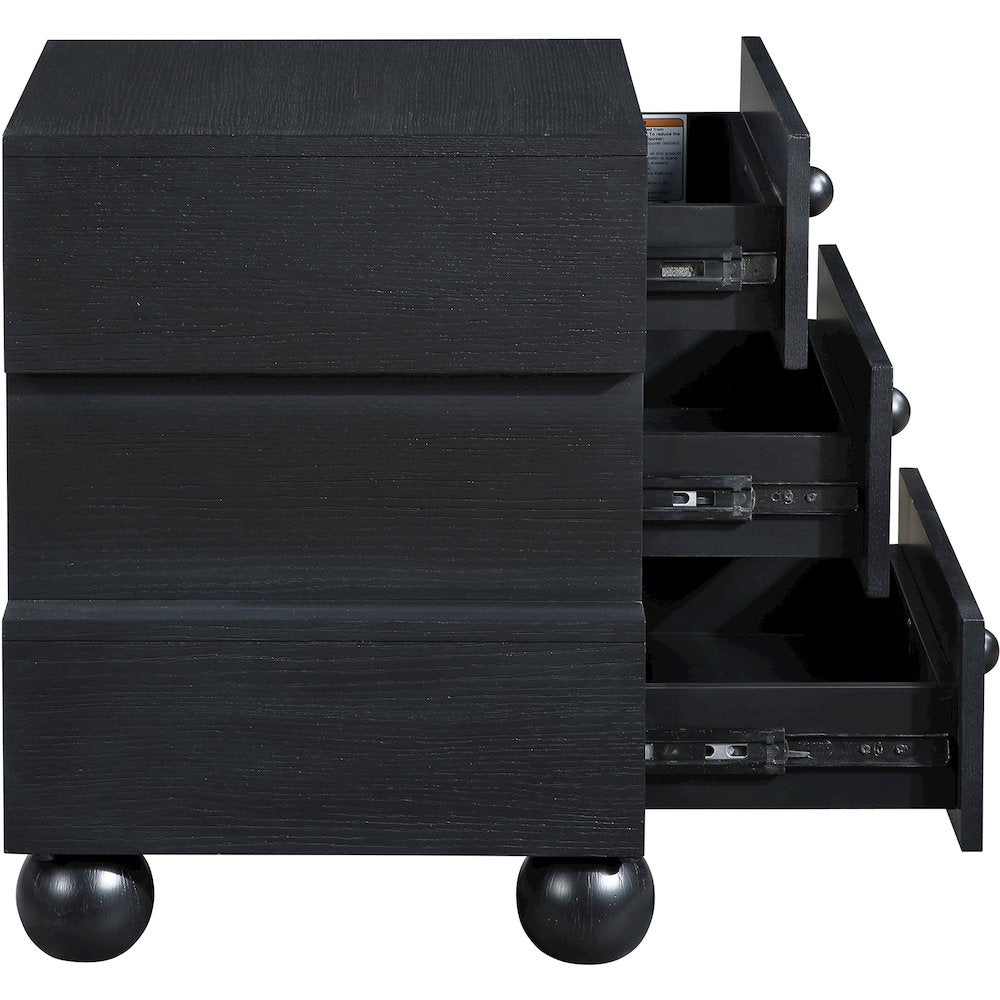 Askew Black Night Stand