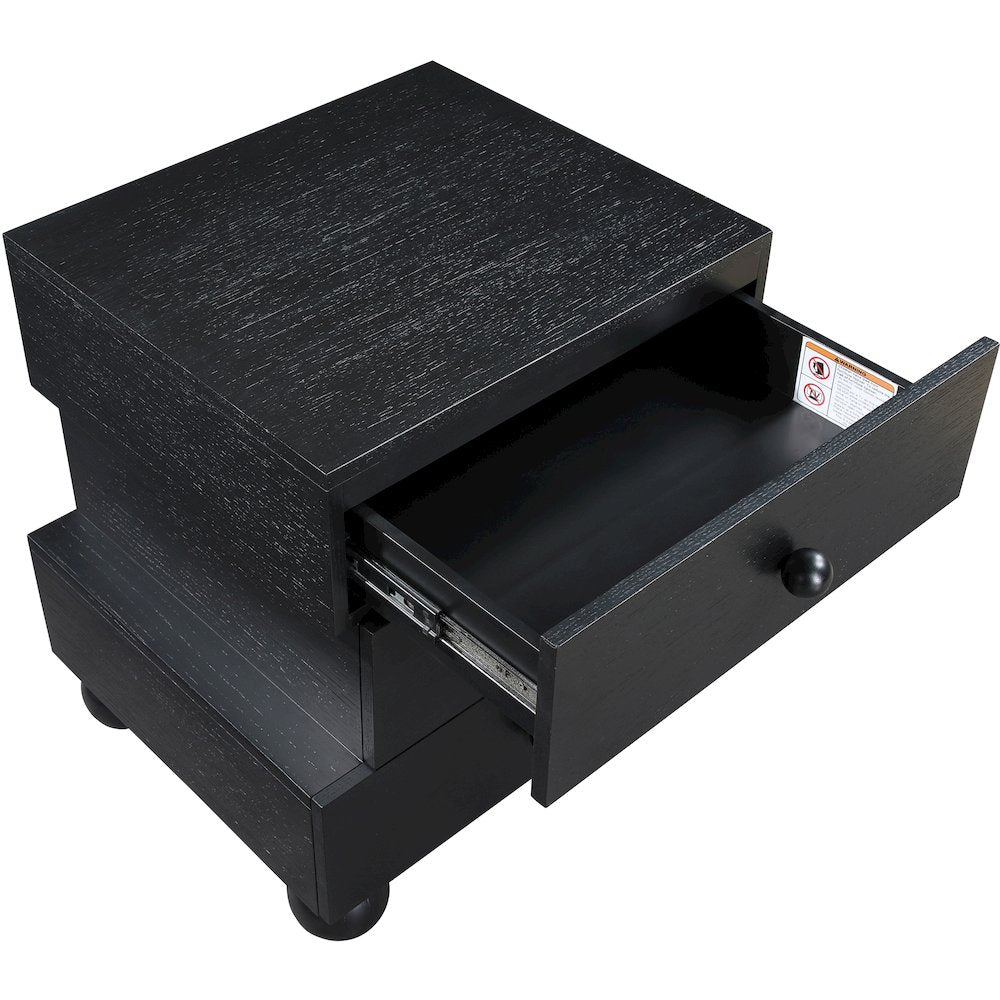 Askew Black Night Stand
