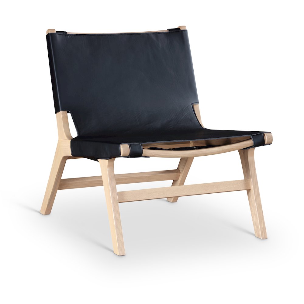 Rawlins Black Vegan Leather Upholstered Accent Chair