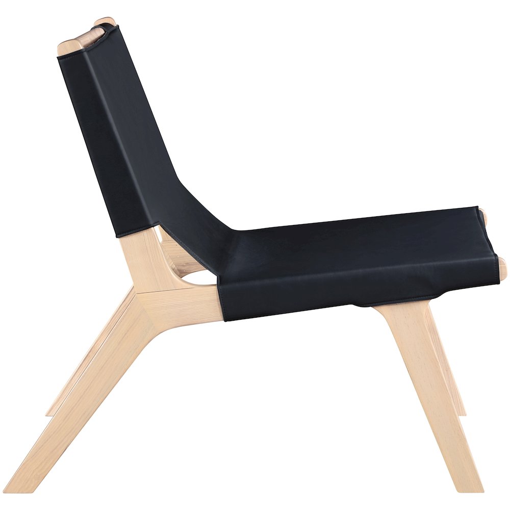 Rawlins Black Vegan Leather Upholstered Accent Chair