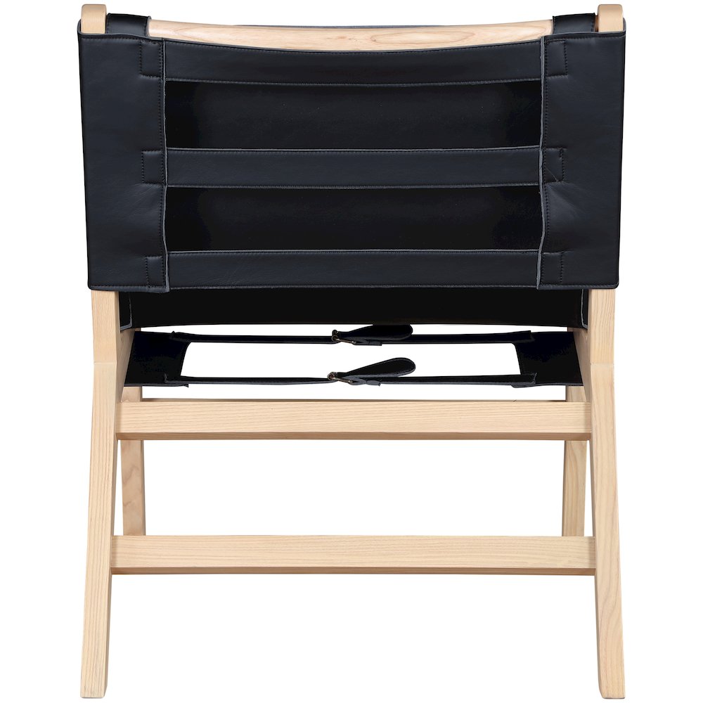 Rawlins Black Vegan Leather Upholstered Accent Chair