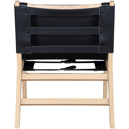 Rawlins Black Vegan Leather Upholstered Accent Chair