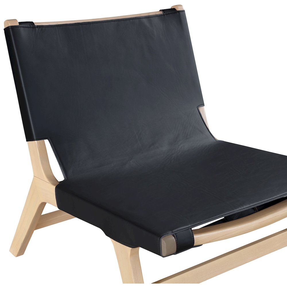 Rawlins Black Vegan Leather Upholstered Accent Chair