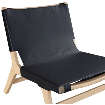 Rawlins Black Vegan Leather Upholstered Accent Chair