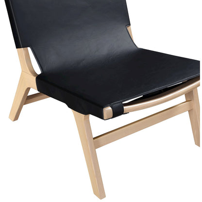 Rawlins Black Vegan Leather Upholstered Accent Chair