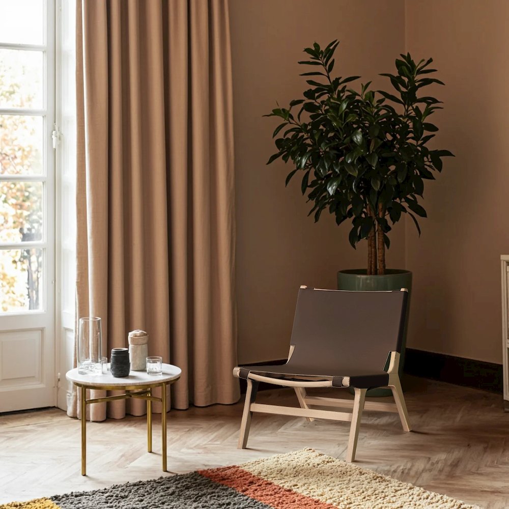 Rawlins Brown Vegan Leather Upholstered Accent Chair