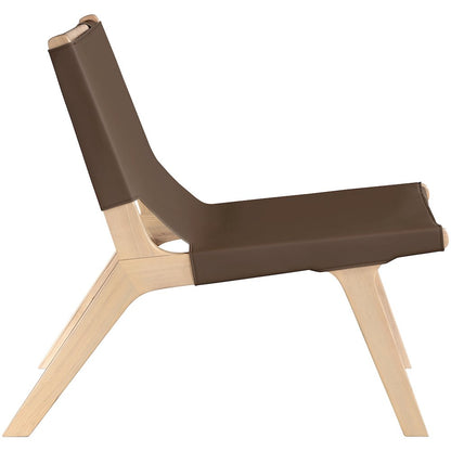 Rawlins Brown Vegan Leather Upholstered Accent Chair