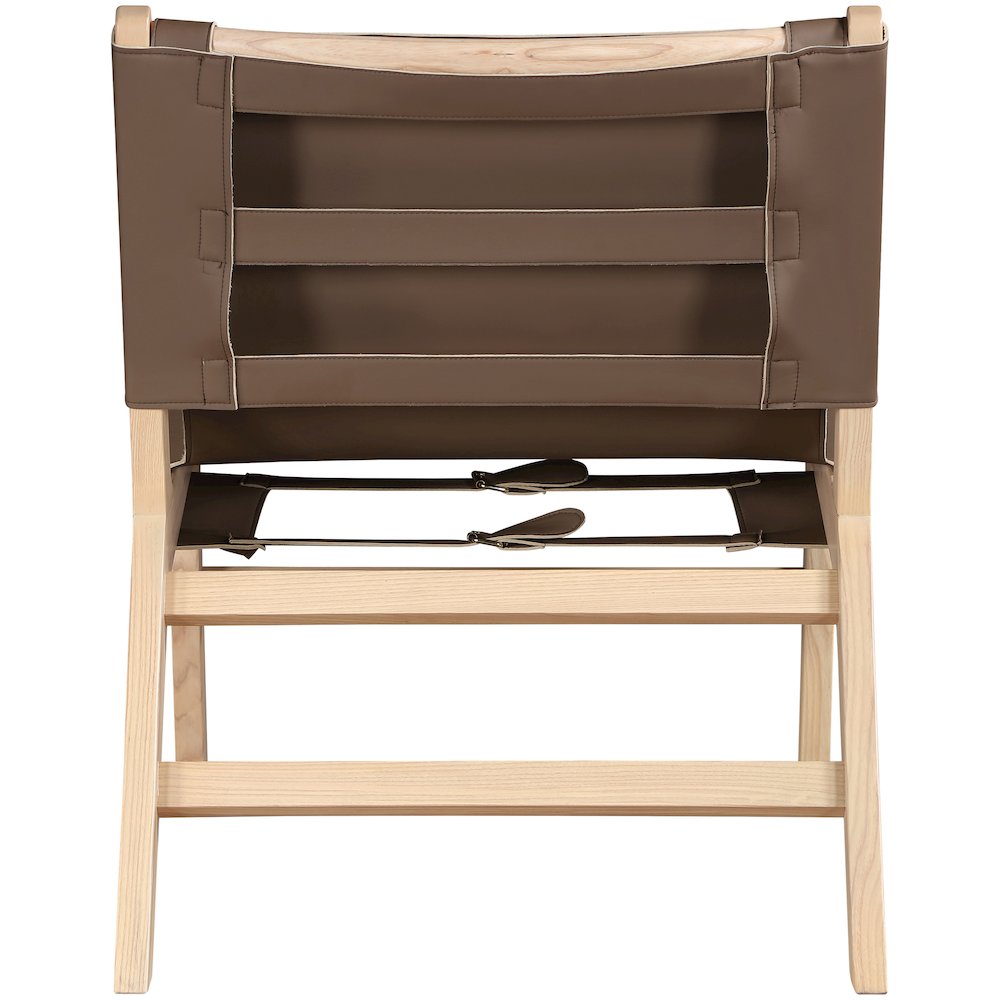 Rawlins Brown Vegan Leather Upholstered Accent Chair